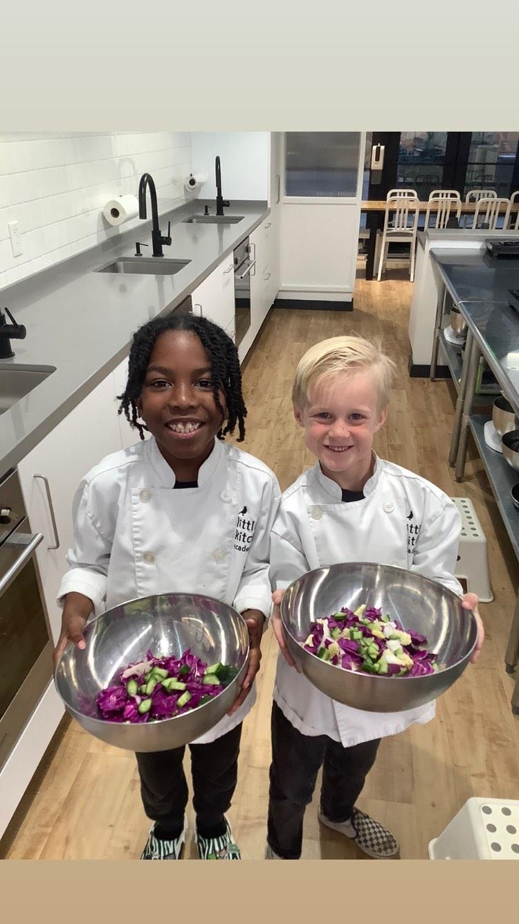 Changing Lives From Scratch Fund - two young students at Little Kitchen Academuy