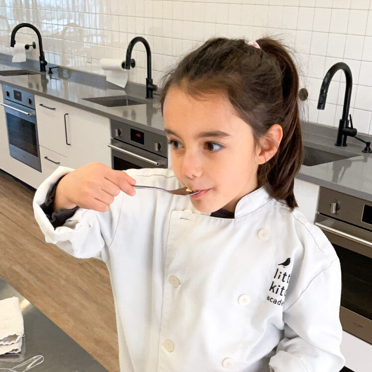 Montessori at home by letting them taste ingredients