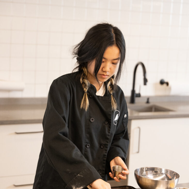 Teen Student Making Foccaccia